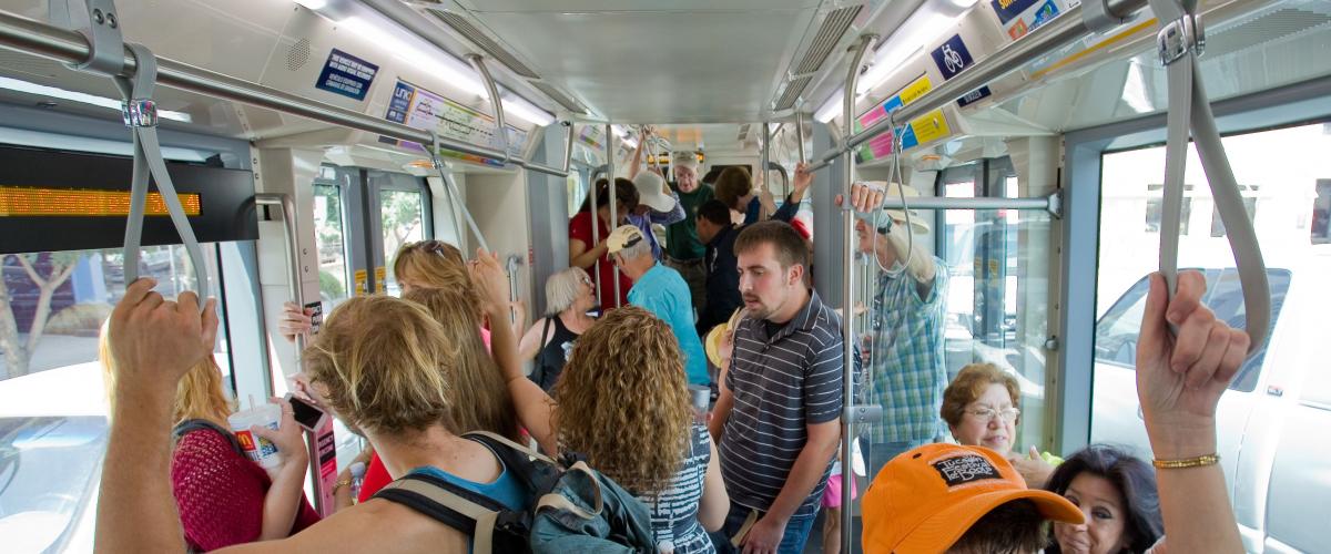 A l'intérieur du tramway de Tucson, Arizona